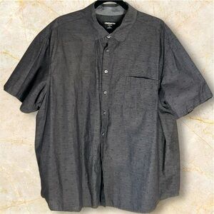 Claiborne Black Stretch Dress Shirt 100\% Cotton Sz 2XL Excellent